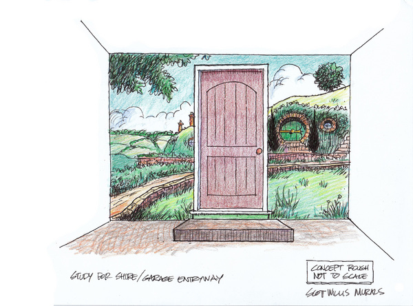 shire landscape mural sketch