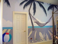 beach mural, 10x14 ft, San Carlos