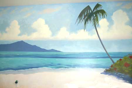 beach mural, 8x12 ft : murals : children's murals, landscape murals | Scott Willis Murals | Bay Area | San Francisco | San Jose | Oakland  | Peninsula