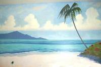 beach mural, 8x12 ft