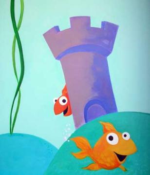  something's fishy : off the wall : children's murals, landscape murals | Scott Willis Murals | Bay Area | San Francisco | San Jose | Oakland  | Peninsula