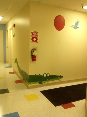 BALLOON ANIMALS, O'Connor Hospital Pediatric Center for Life  : themed rooms : children's murals, landscape murals | Scott Willis Murals | Bay Area | San Francisco | San Jose | Oakland  | Peninsula