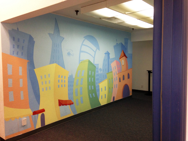 toon town : off the wall : children's murals, landscape murals | Scott Willis Murals | Bay Area | San Francisco | San Jose | Oakland  | Peninsula