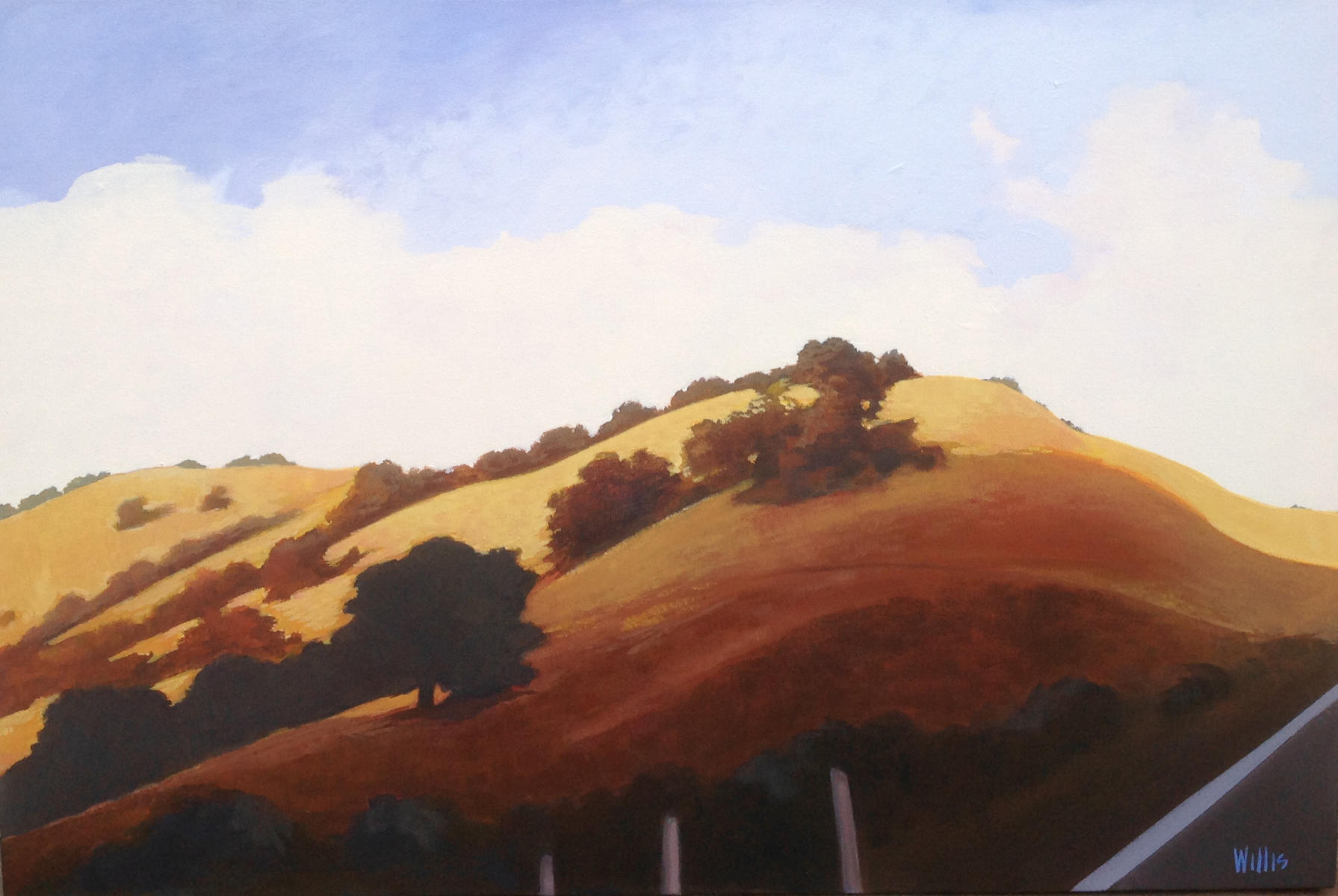 Pacheco Pass, 3x2 ft : canvases : children's murals, landscape murals | Scott Willis Murals | Bay Area | San Francisco | San Jose | Oakland  | Peninsula