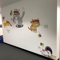 Microsoft office mural, 9x14ft