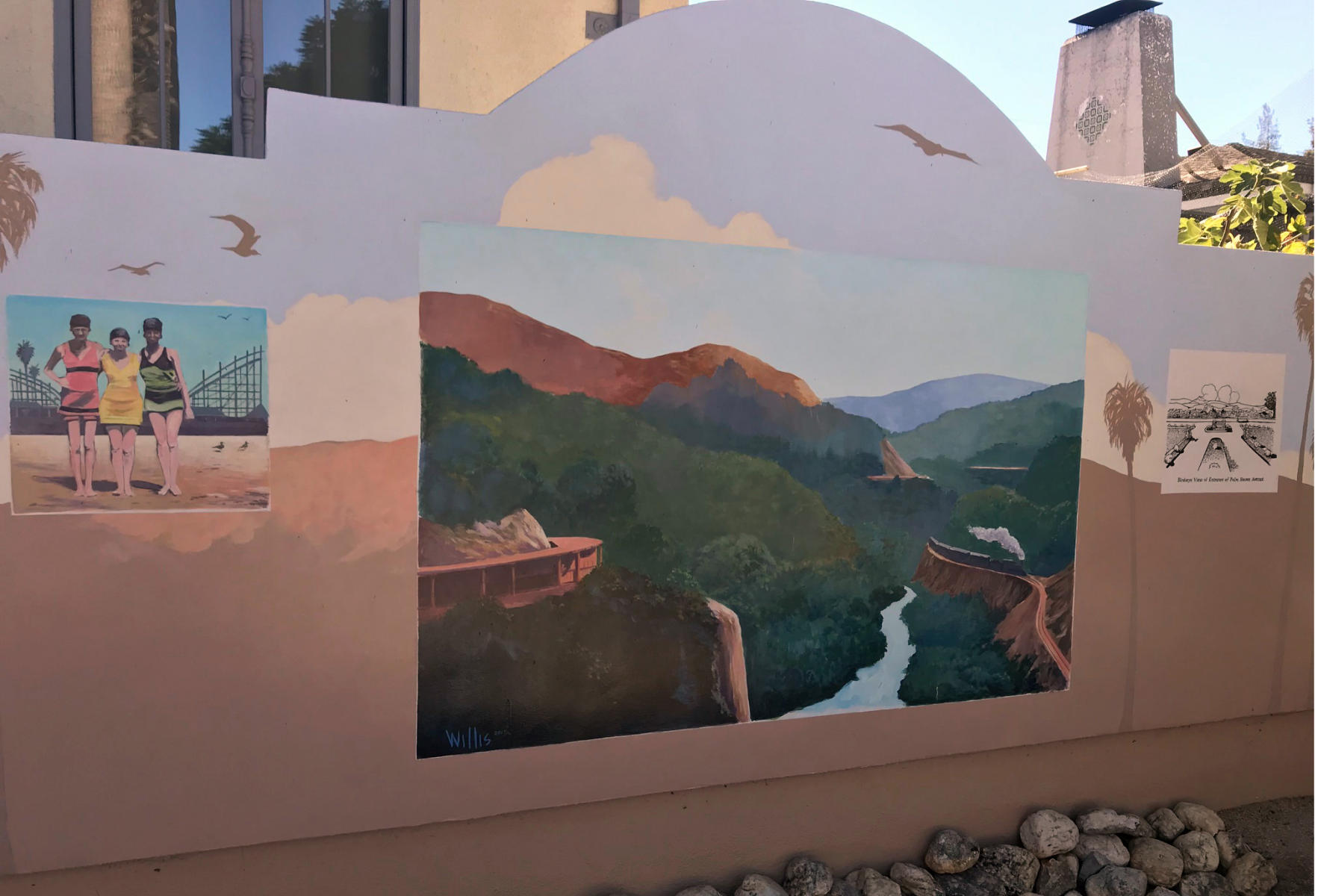 Palm Haven mural centerpiece : murals : children's murals, landscape murals | Scott Willis Murals | Bay Area | San Francisco | San Jose | Oakland  | Peninsula