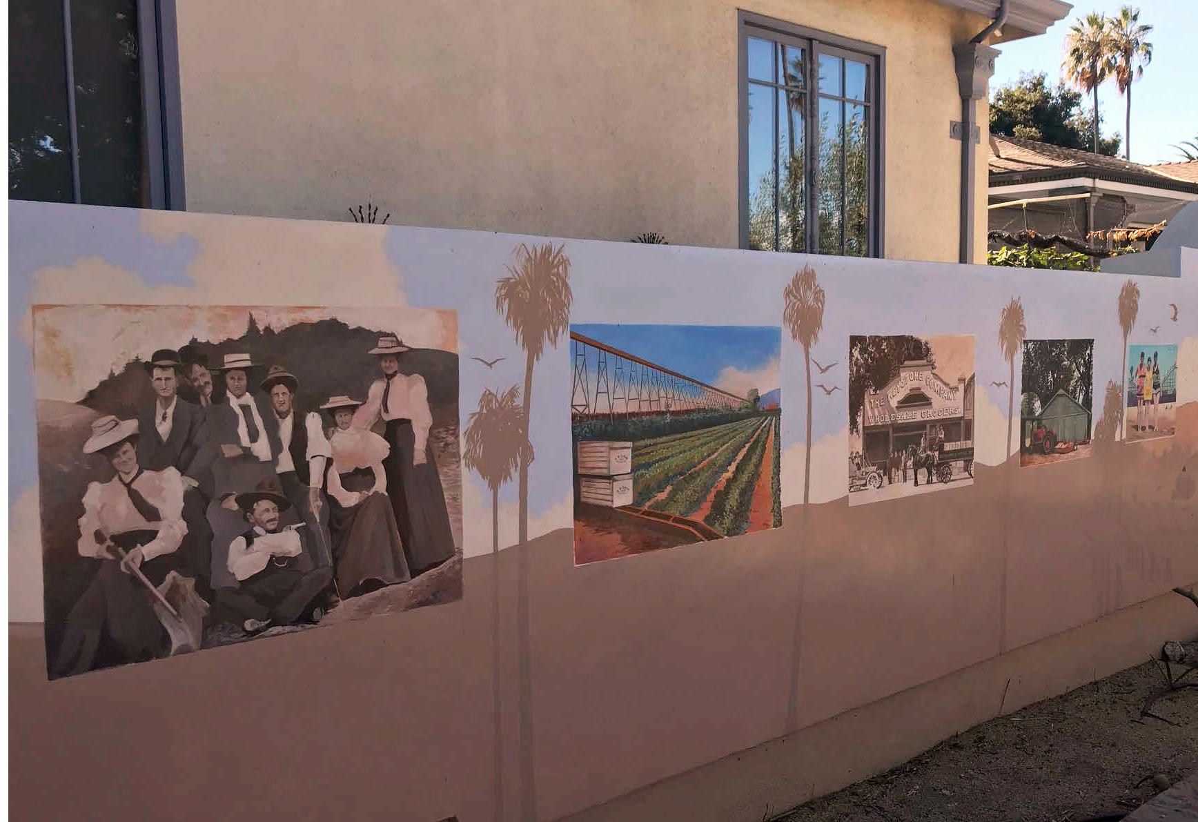 Palm Haven mural, 20 foot section : murals : children's murals, landscape murals | Scott Willis Murals | Bay Area | San Francisco | San Jose | Oakland  | Peninsula