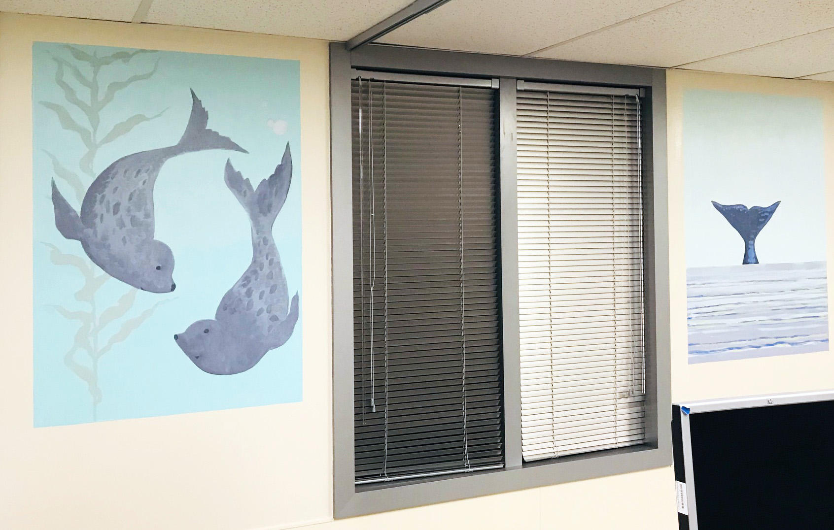 Kaiser Pediatric Oncology infusion stations, both 3 x 4ft : murals : children's murals, landscape murals | Scott Willis Murals | Bay Area | San Francisco | San Jose | Oakland  | Peninsula
