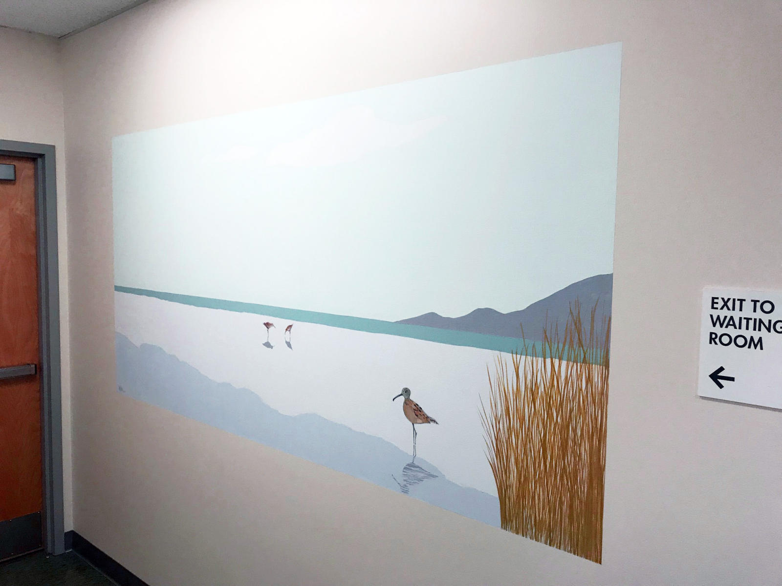 Kaiser Santa Clara Pediatric Oncology entryway mural, 11 x 9 ft : murals : children's murals, landscape murals | Scott Willis Murals | Bay Area | San Francisco | San Jose | Oakland  | Peninsula