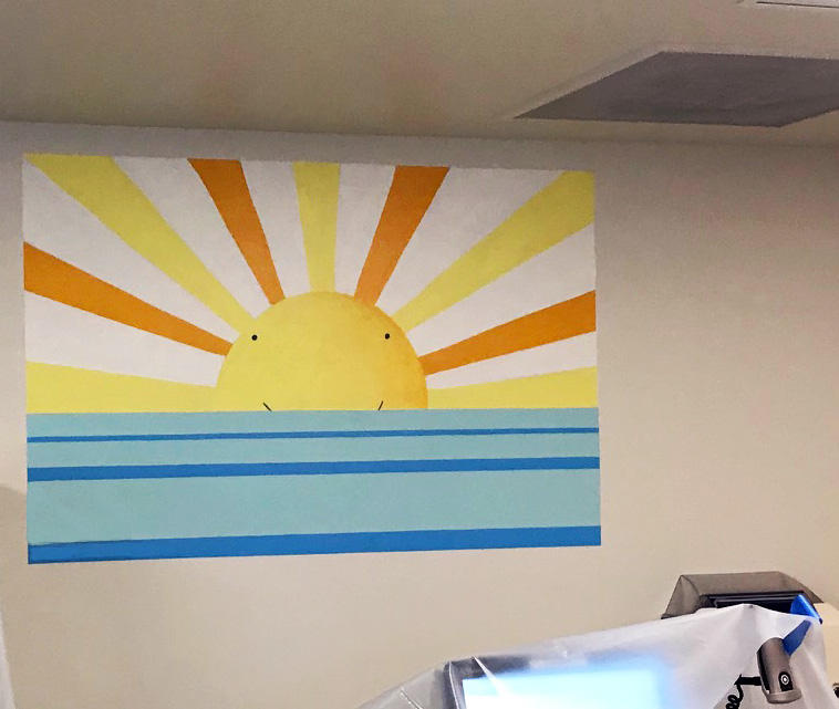 Kaiser Pediatric Oncology, 6 x4 ft : murals : children's murals, landscape murals | Scott Willis Murals | Bay Area | San Francisco | San Jose | Oakland  | Peninsula