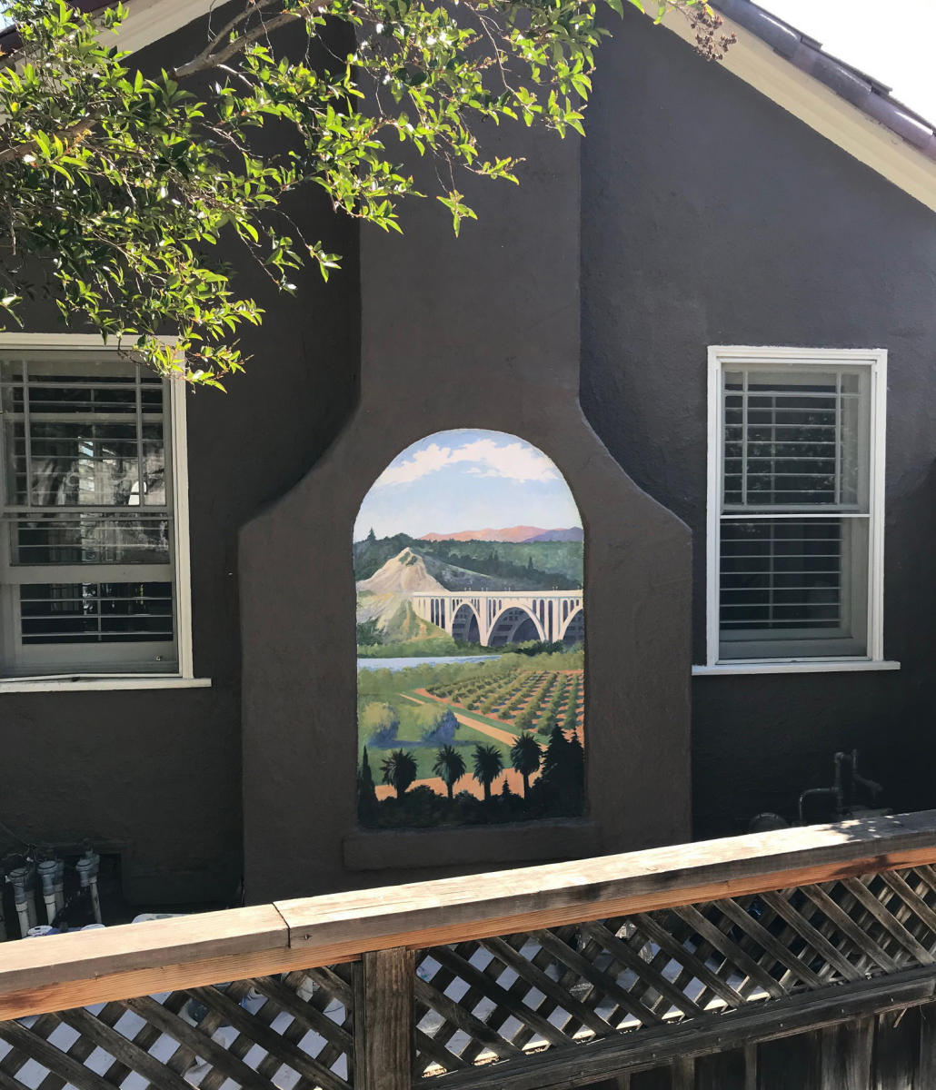 Willow Glen exterior, 3x5 ft : murals : children's murals, landscape murals | Scott Willis Murals | Bay Area | San Francisco | San Jose | Oakland  | Peninsula