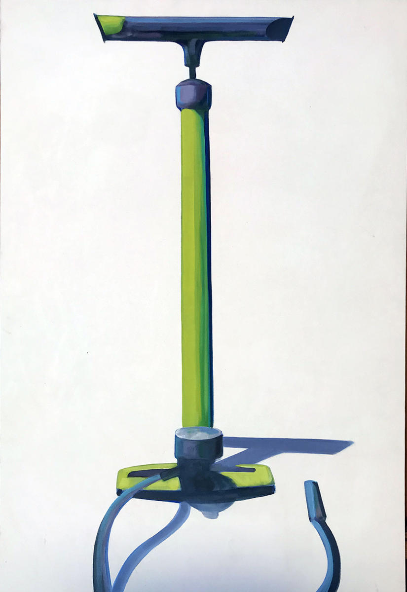 Bike Pump, 2x3ft : canvases : children's murals, landscape murals | Scott Willis Murals | Bay Area | San Francisco | San Jose | Oakland  | Peninsula