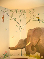JUNGLE ROOM elephants and tree