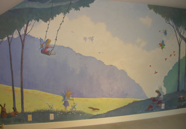FAIRY ROOM main mural : themed rooms : children's murals, landscape murals | Scott Willis Murals | Bay Area | San Francisco | San Jose | Oakland  | Peninsula
