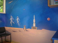 SPACE ROOM astronauts and robot