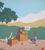 University Village, Berkeley, mural, 7x10 ft
