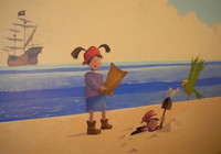 Almaden Pediatrics exam room mural, 6x8 ft 