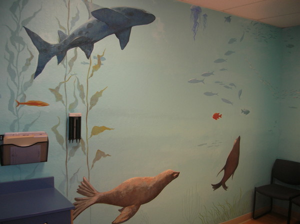 MONTEREY BAY ROOM main mural : themed rooms : children's murals, landscape murals | Scott Willis Murals | Bay Area | San Francisco | San Jose | Oakland  | Peninsula