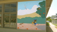 University Village, Berkeley, mural,
8x10 ft
